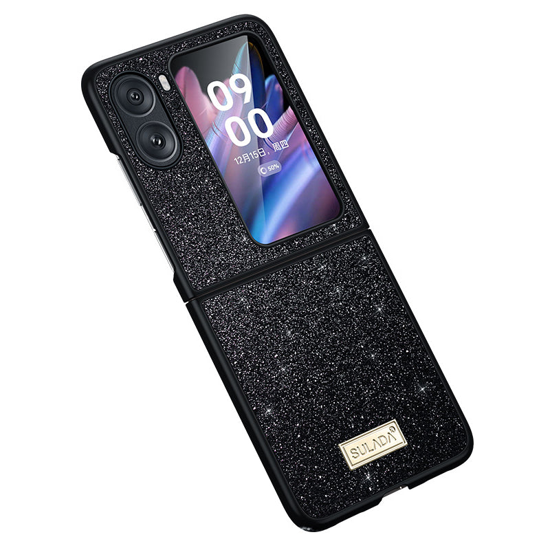 SULADA For Oppo Find N2 Flip 5G PU Leather Coated PC TPU Anti-drop Phone Case Glitter Sequins Anti-scratch Cover SULADA For Oppo Find N2 Flip 5G PU Leather Coated PC TPU Anti-drop Phone Case Glitter Sequins Anti-scratch Cover